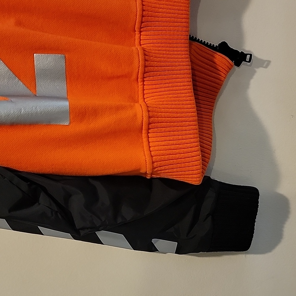 Moncler Off White Rare Orange Hoodie Jacket xxxl - Picture 15 of 16